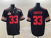 Men's Ohio State Buckeyes #33 Jack Sawyer Black 2025 CFP Final With National Champions Patch F.U.S.E. Vapor Limited Stitched Football Jersey,baseball caps,new era cap wholesale,wholesale hats
